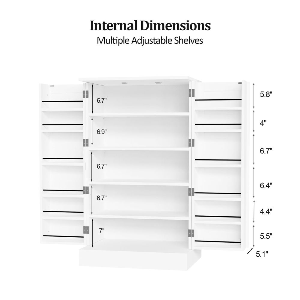 Food Storage In Cabinets - Pantry Cabinet, White Kitchen Storage Cabinet