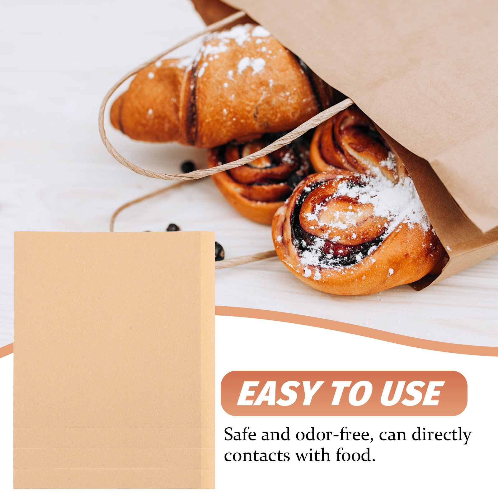 Food Storage Eco Friendly - 200Pcs Eco Friendly Food Grade Kraft