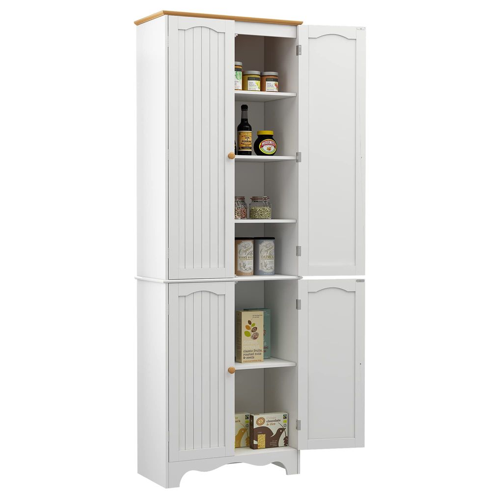 Food Storage In Cabinets - 72 Tall Kitchen Pantry Cabinet, Freestanding