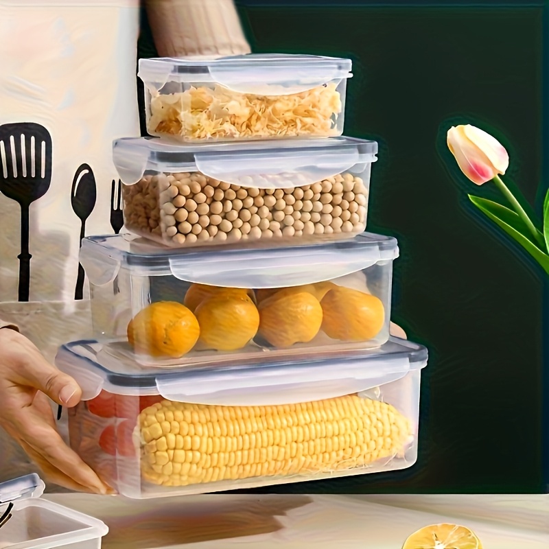 Food Storage Safe - 8-PC BPA-Free Airtight Food Containers with