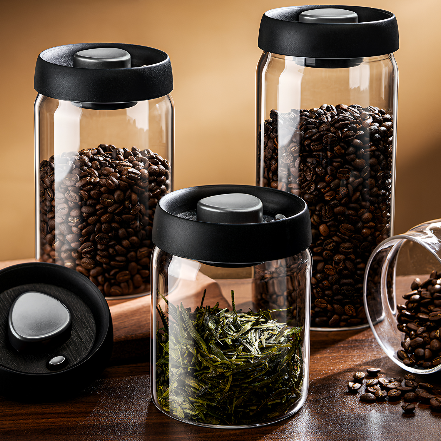 Food Storage Machine - OANKR Vacuum Coffee Canister 500ml 900ml