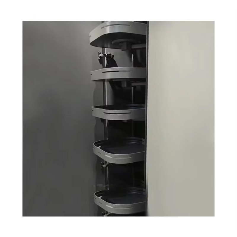 Food Storage Without Pantry - Modern 6-Layer Aluminum Cabinet Storage Organizer