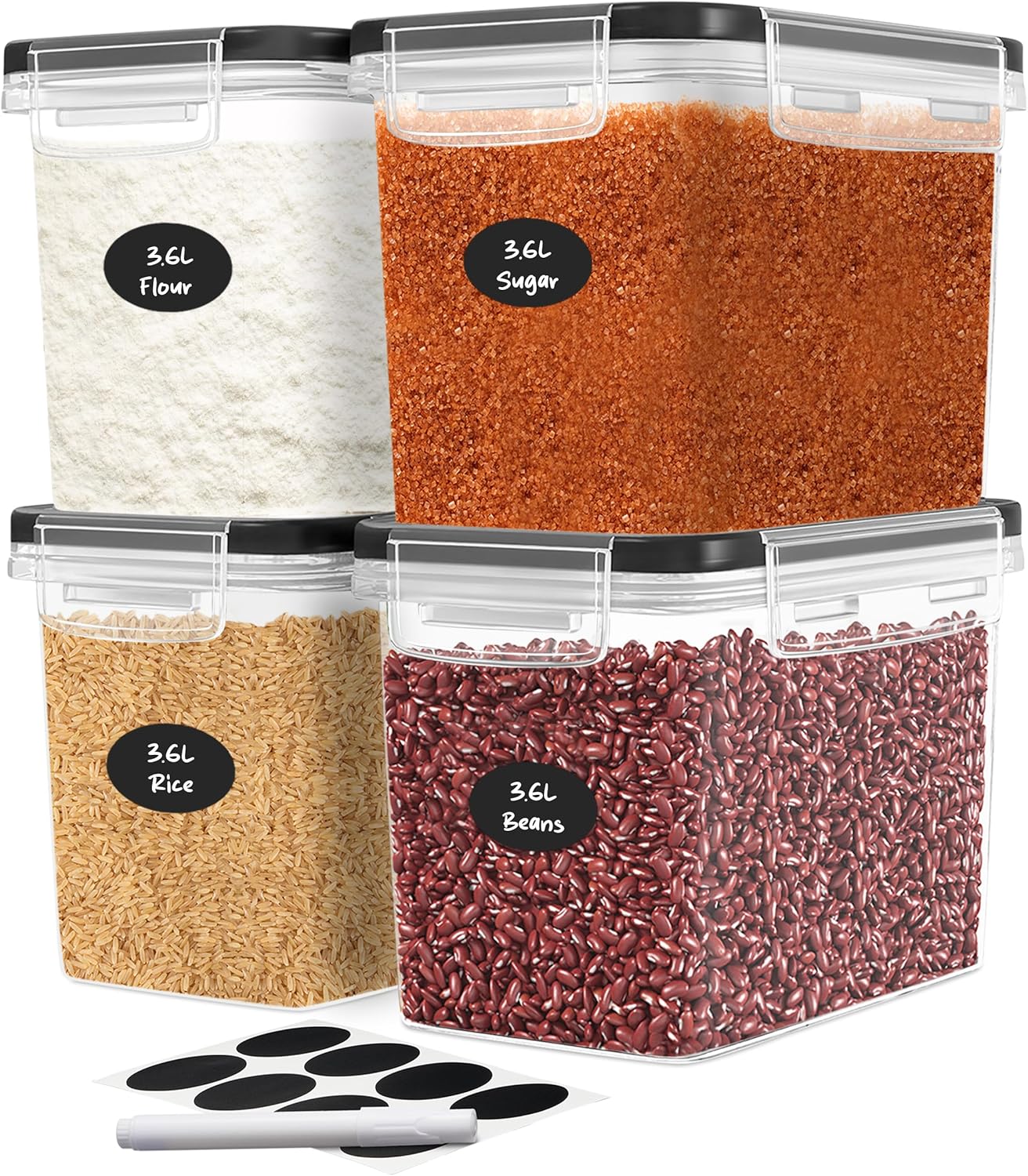 Food Storage In The Kitchen - Flour Sugar Storage Containers Set of
