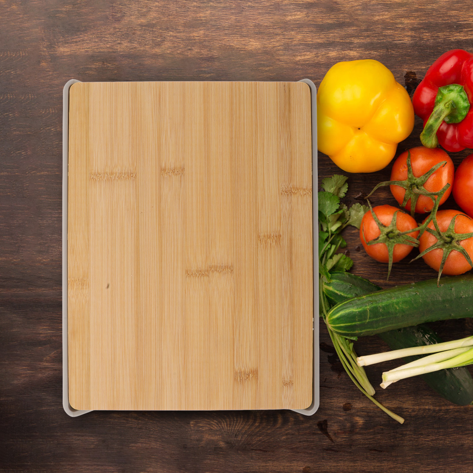 Bamboo Cutting Board with Pull - Food Storage In The Kitchen บทวิจารณ์และราคา