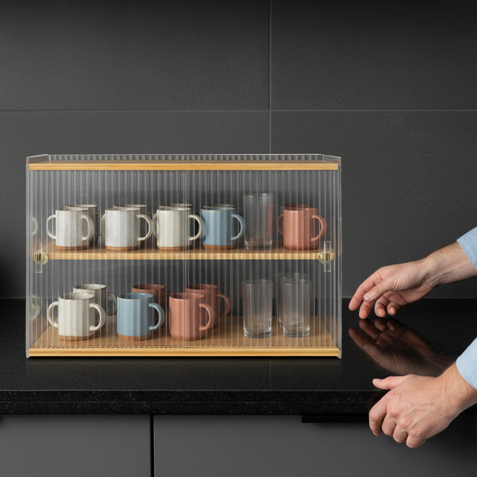 Cup Storage Rack, Bamboo Sideb - Food Storage In The Kitchen บทวิจารณ์และราคา