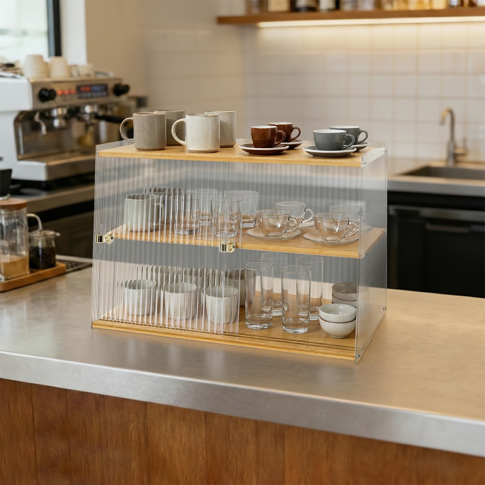 Cup Storage Rack, Bamboo Sideb - Food Storage In The Kitchen บทวิจารณ์และราคา