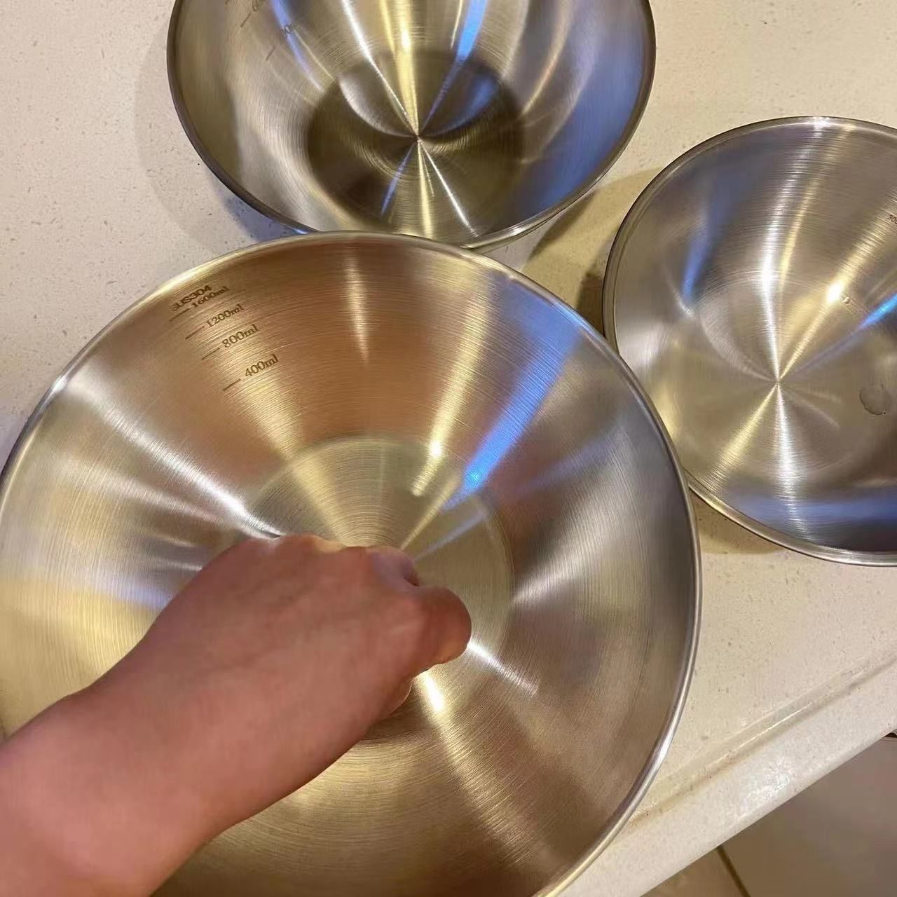 1-3 Stainless Steel Bowl Set w - Food Storage Eco Friendly บทวิจารณ์และราคา