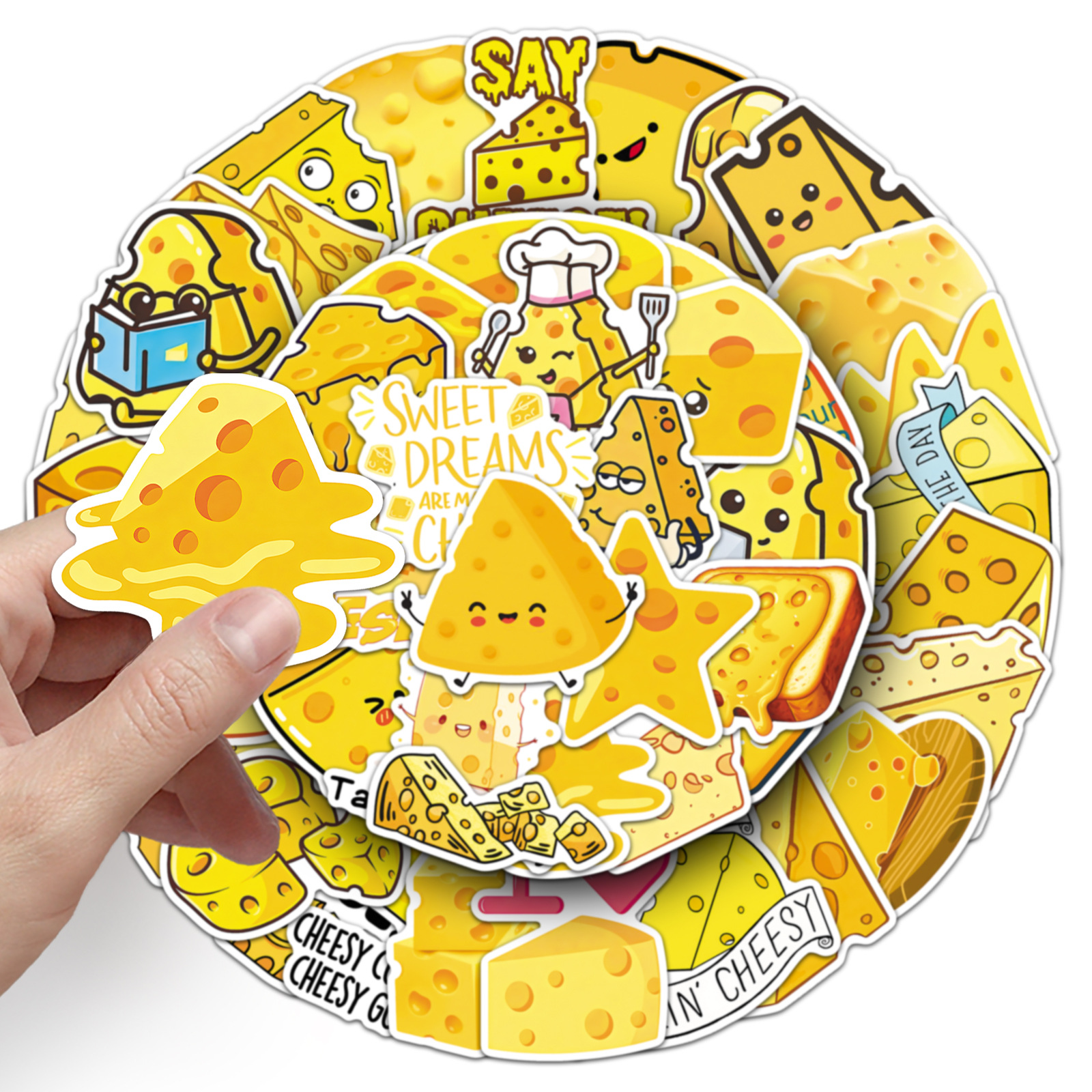 50 PCS Cartoon Cheese Food Doo - Food Storage In Cabinets บทวิจารณ์และราคา