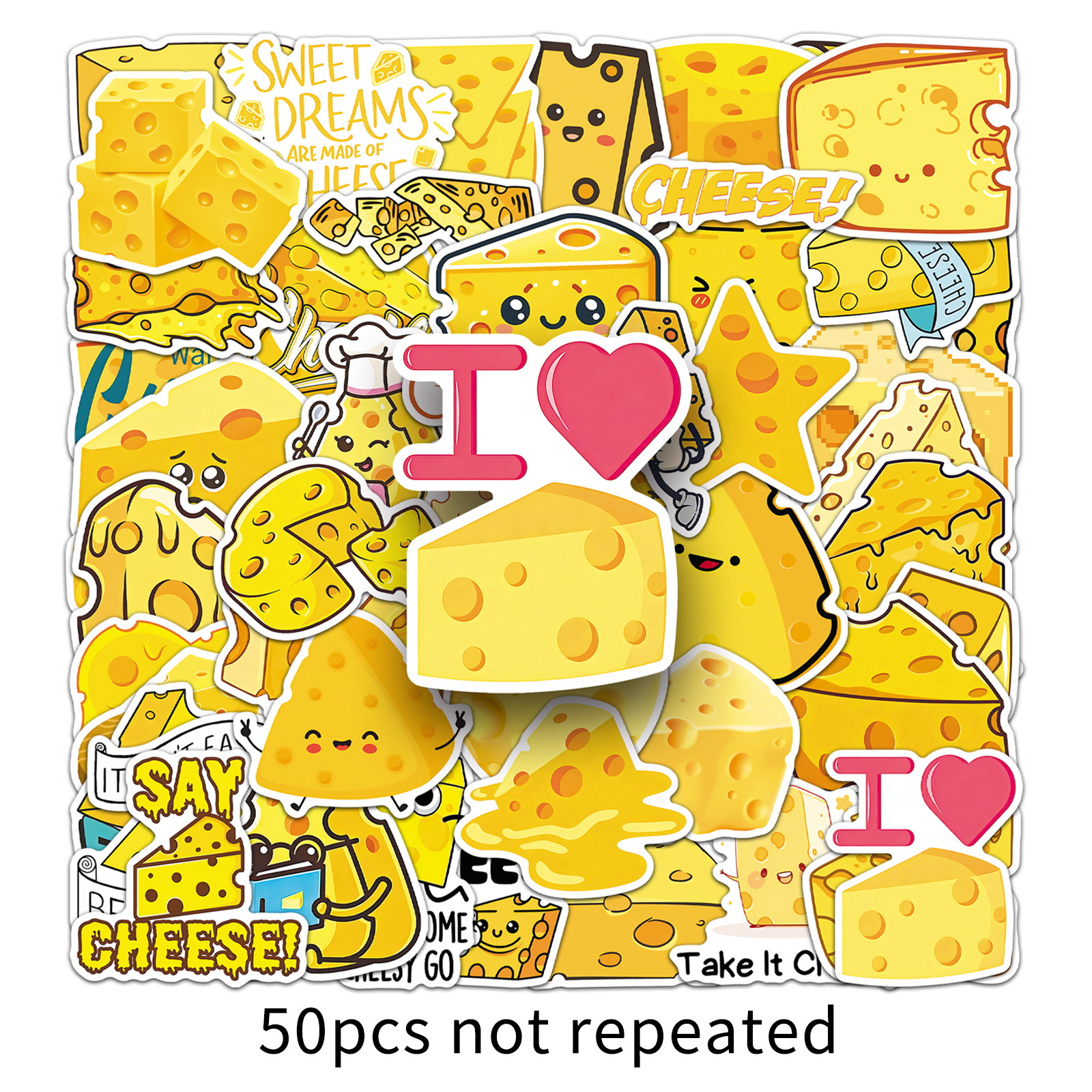 50 PCS Cartoon Cheese Food Doo - Food Storage In Cabinets บทวิจารณ์และราคา