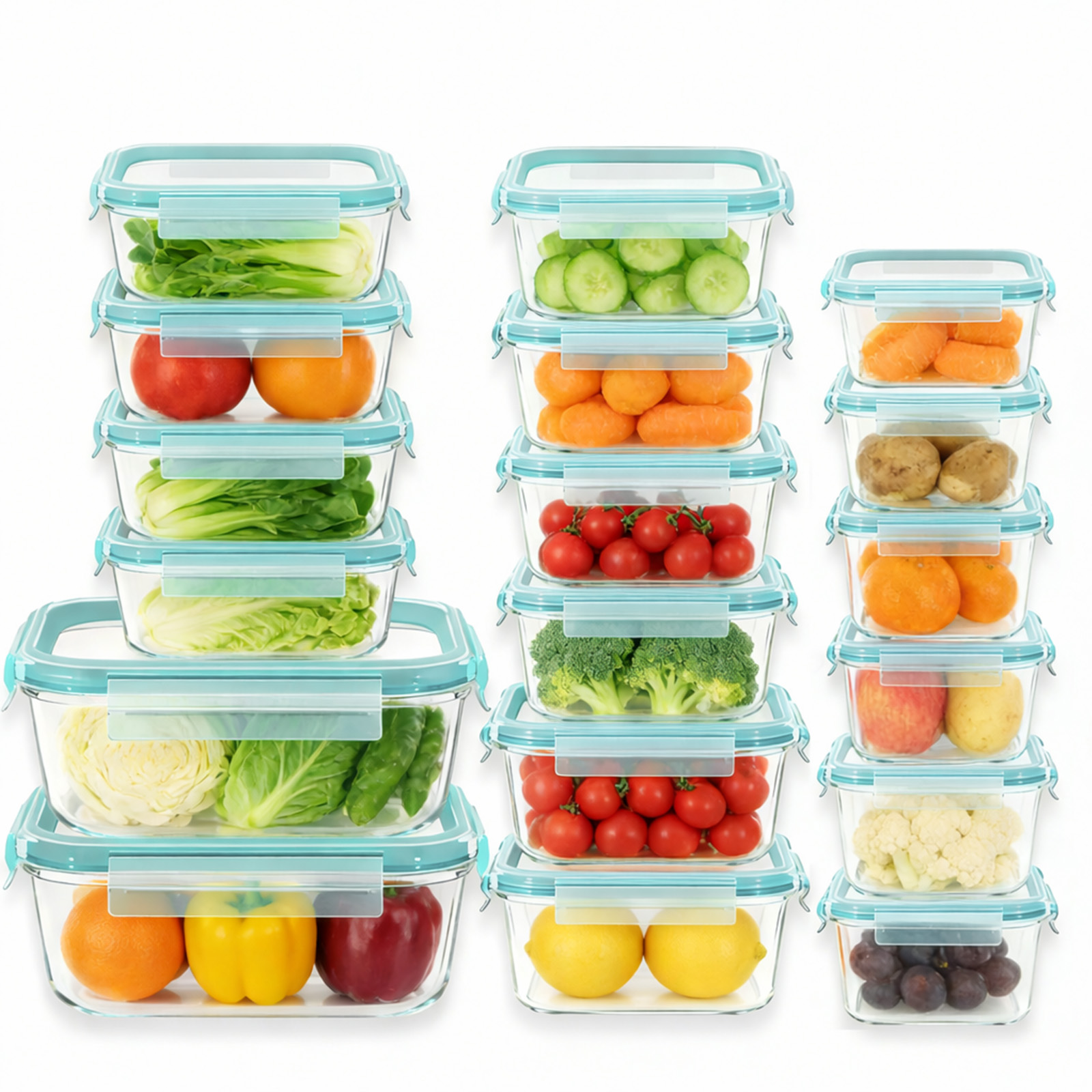 18Pcs Glass Food Storage Conta - Glass Food Storage Xl บทวิจารณ์และราคา
