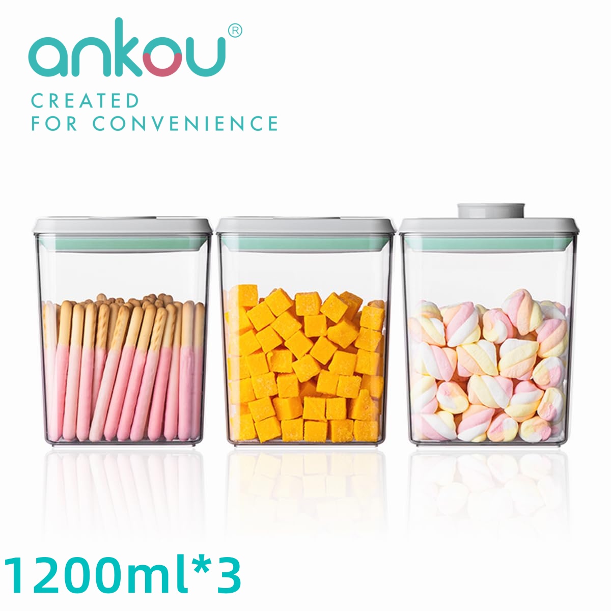 Ankou 3Pcs 1.2L Pop Airtight F - Food Storage In The Kitchen บทวิจารณ์และราคา