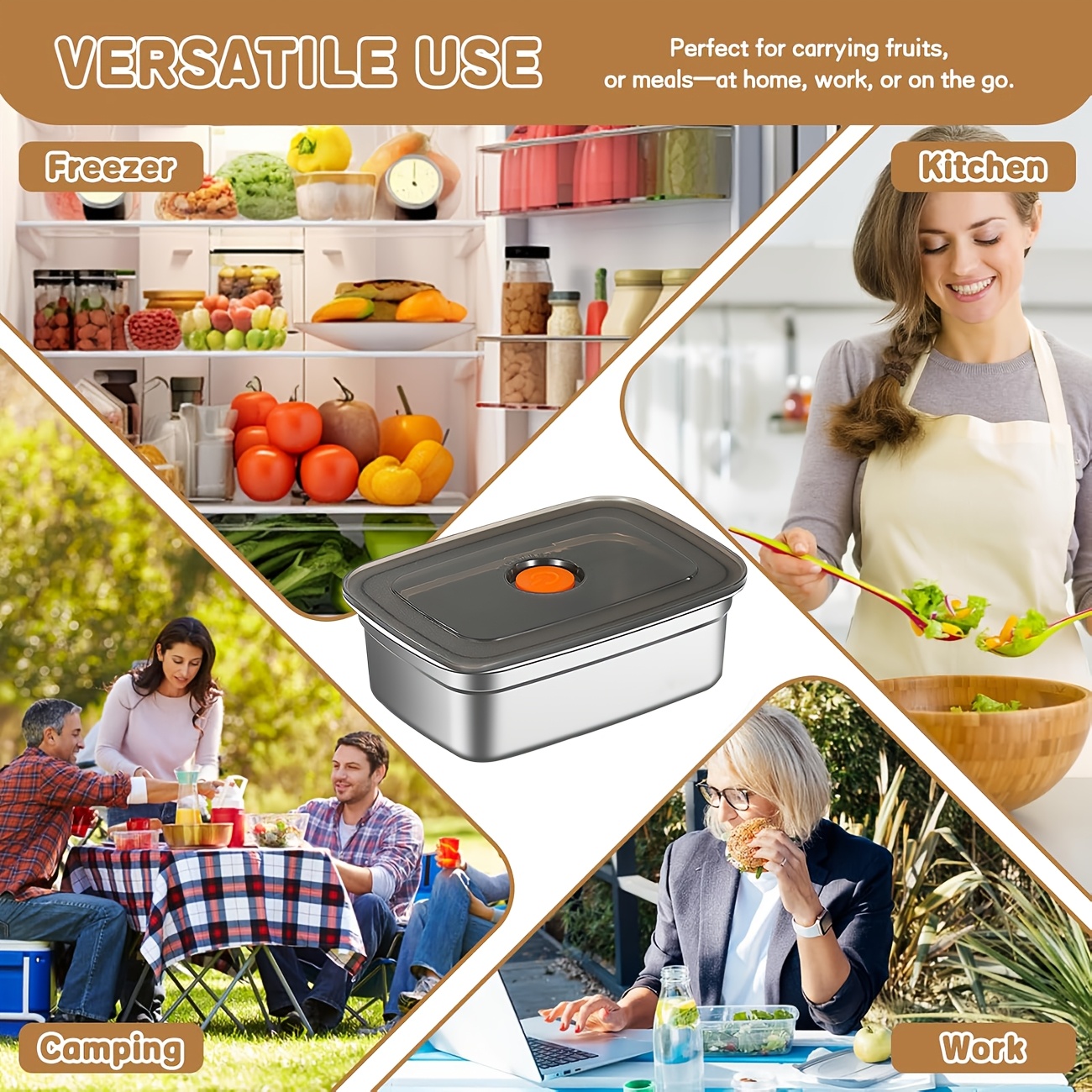 10-Piece Stainless Steel Food  - Food Storage Safe บทวิจารณ์และราคา