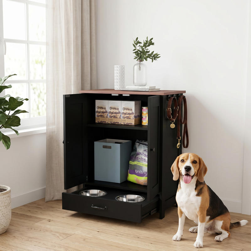 PawHut Pet Feeding Station, Do - Food Storage In Cabinets บทวิจารณ์และราคา