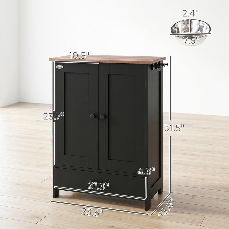 PawHut Pet Feeding Station, Do - Food Storage In Cabinets บทวิจารณ์และราคา