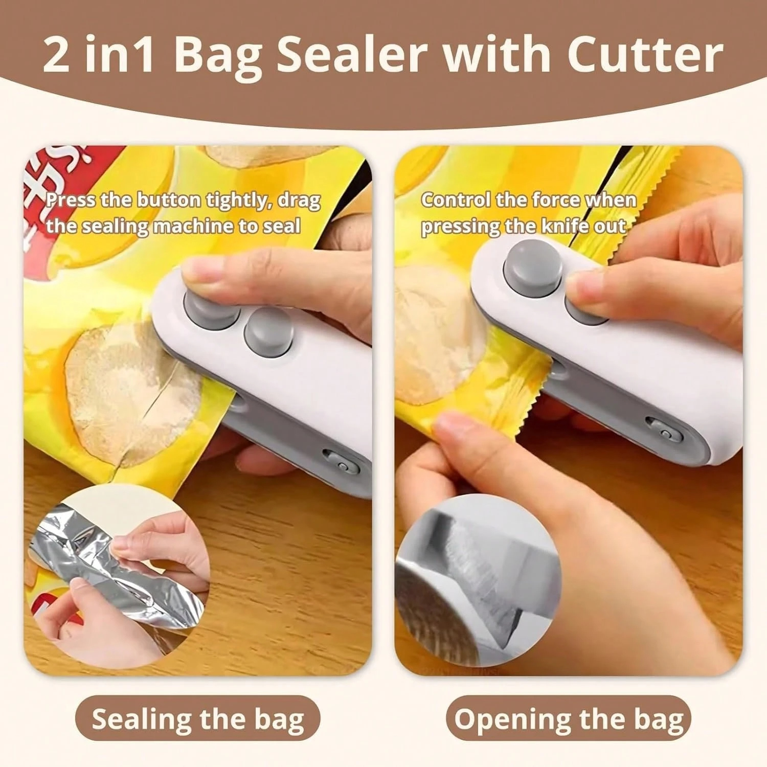 2 In 1 Mini Bag Sealer USB Rec - Food Storage Machine บทวิจารณ์และราคา
