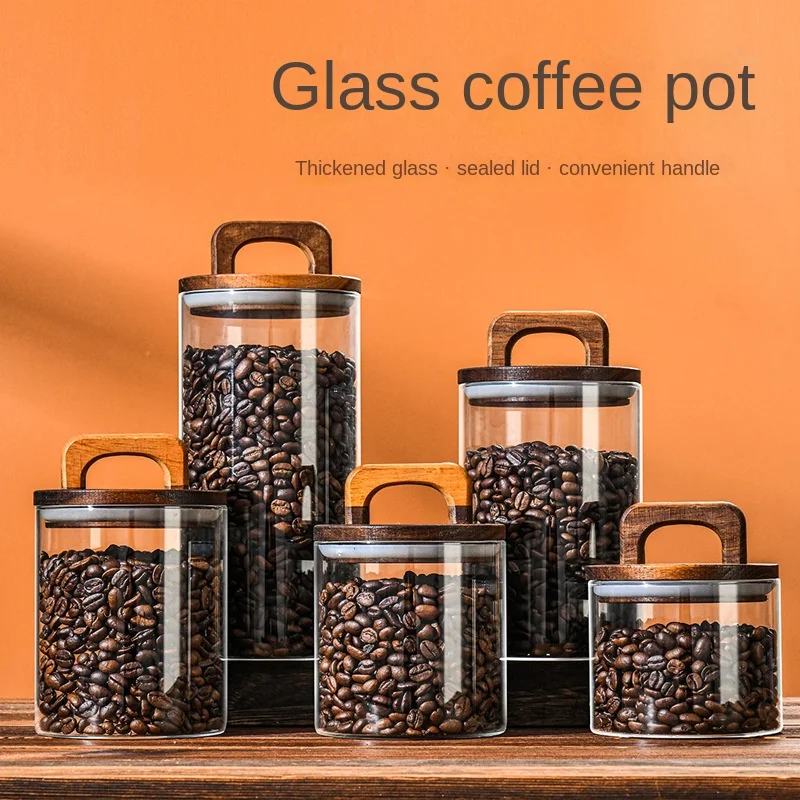 700-2100ml Wood Lid Glass Jar  - Glass Food Storage Xl บทวิจารณ์และราคา