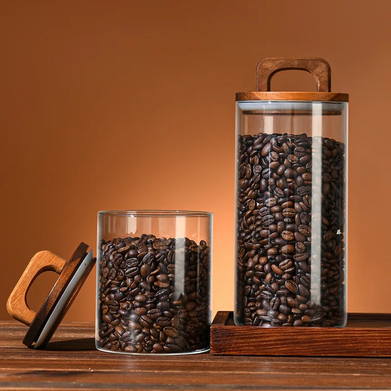 700-2100ml Wood Lid Glass Jar  - Glass Food Storage Xl บทวิจารณ์และราคา