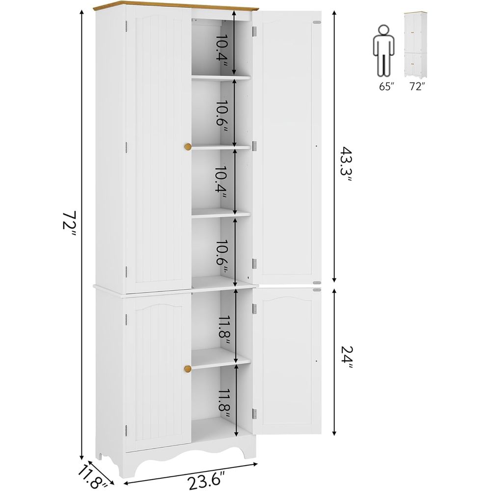 72 Tall Kitchen Pantry Cabinet - Food Storage In Cabinets บทวิจารณ์และราคา