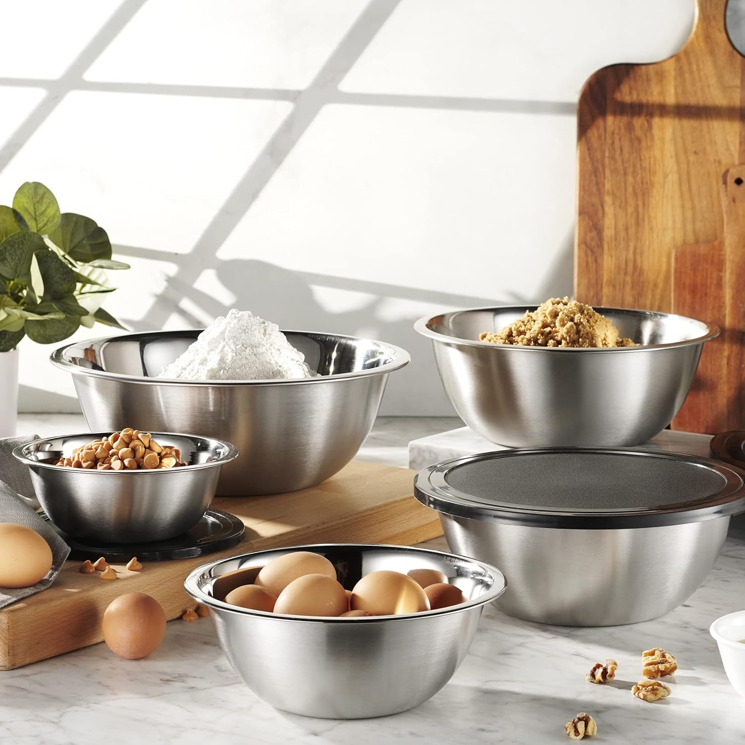 10-Piece Stainless Steel Mixin - Food Storage Safe บทวิจารณ์และราคา