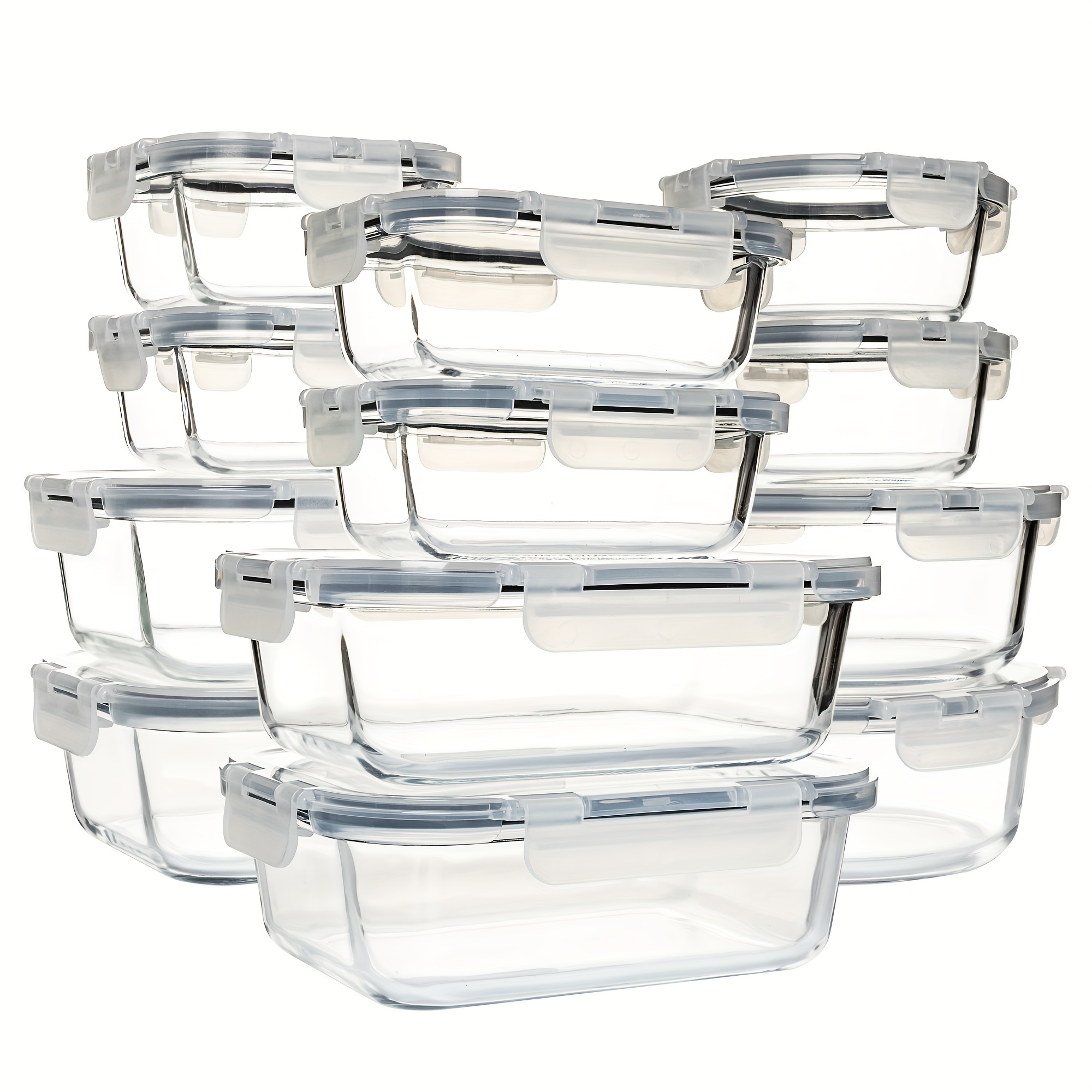 24-Piece High Borosilicate Gla - Food Storage Without Pantry บทวิจารณ์และราคา