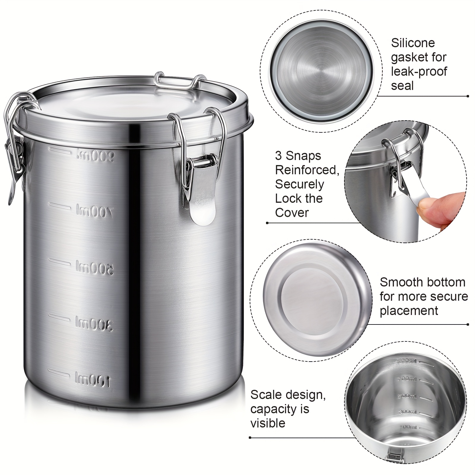 6 Pack 34 Oz Stainless Steel C - Food Storage Without Pantry บทวิจารณ์และราคา