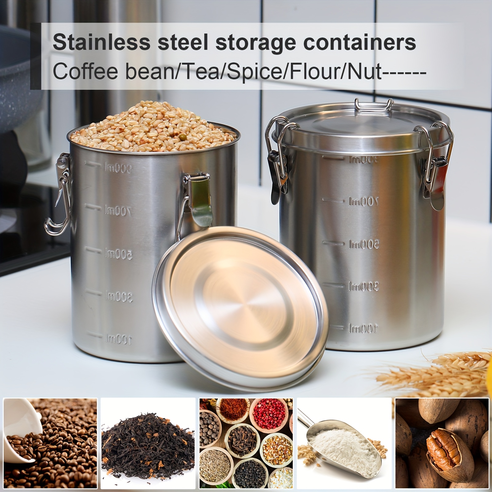 6 Pack 34 Oz Stainless Steel C - Food Storage Without Pantry บทวิจารณ์และราคา