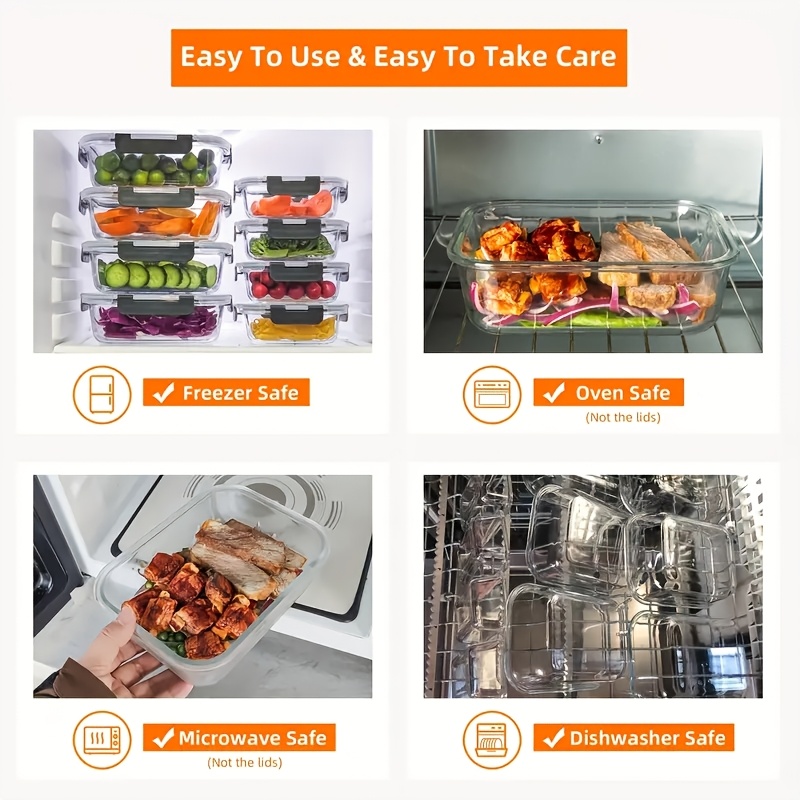 us10pcs Glass Food Storage Con - Food Storage Without Pantry บทวิจารณ์และราคา