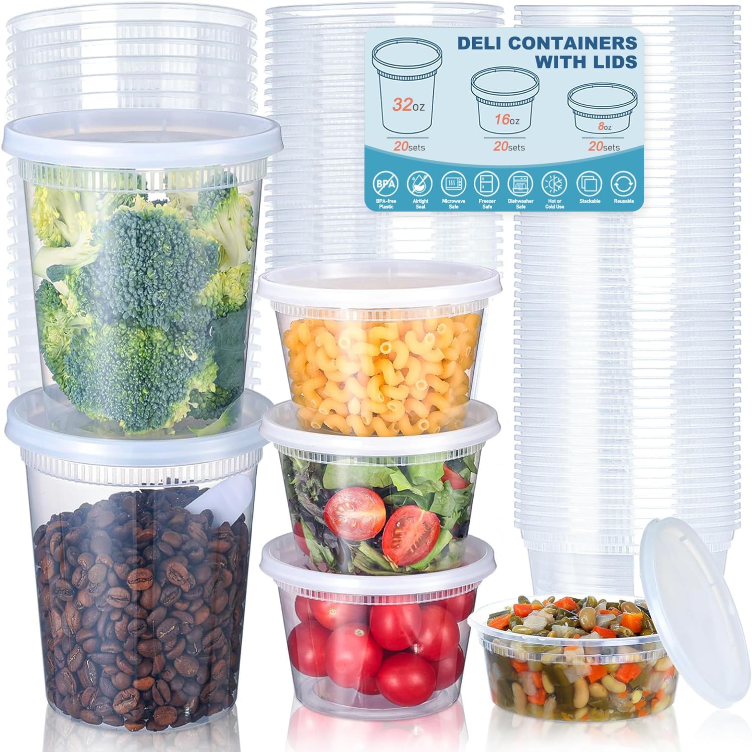 24pcs Deli Food Storage Contai - Food Storage Eco Friendly บทวิจารณ์และราคา