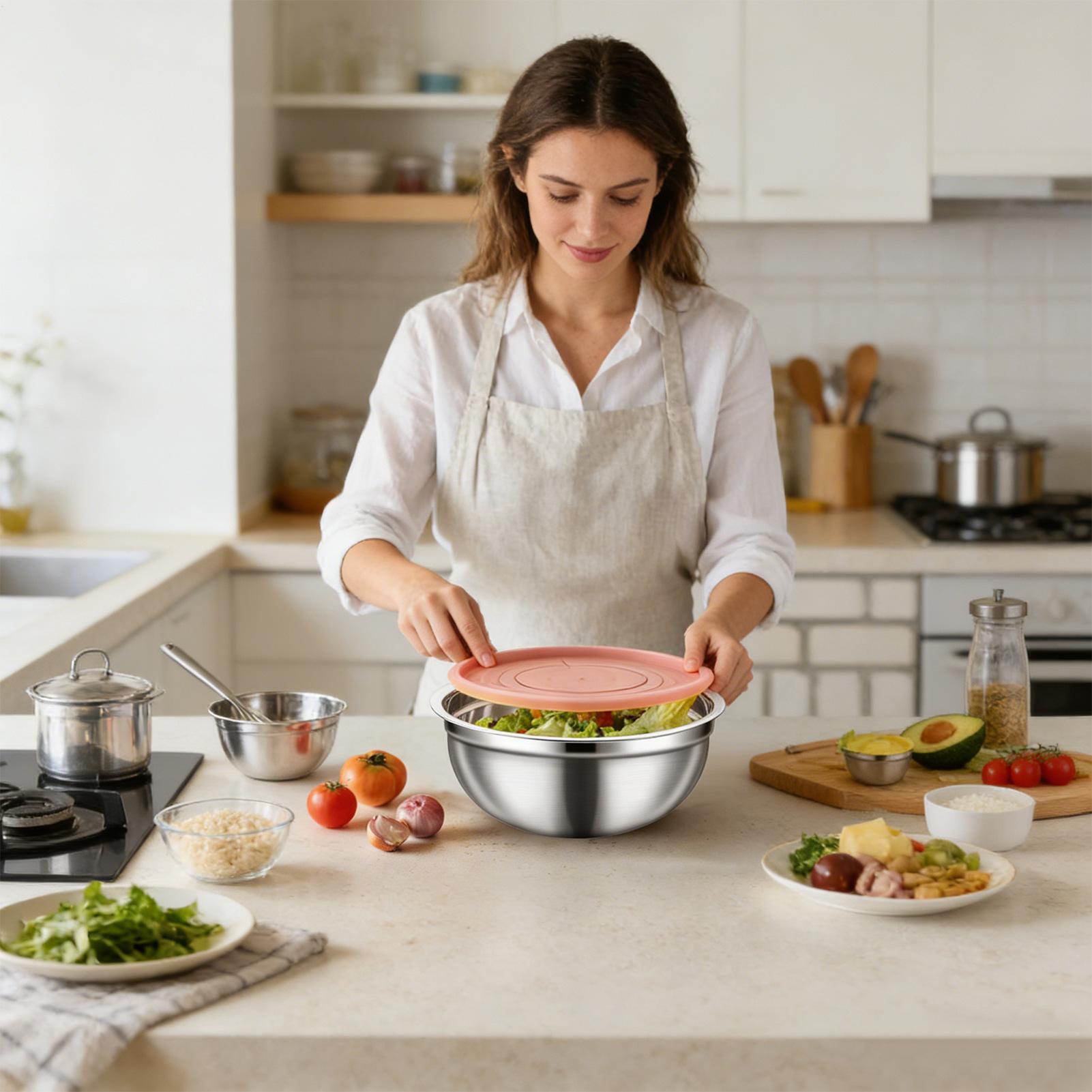 Metal Mixing Bowls Nesting Rou - Food Storage Safe บทวิจารณ์และราคา