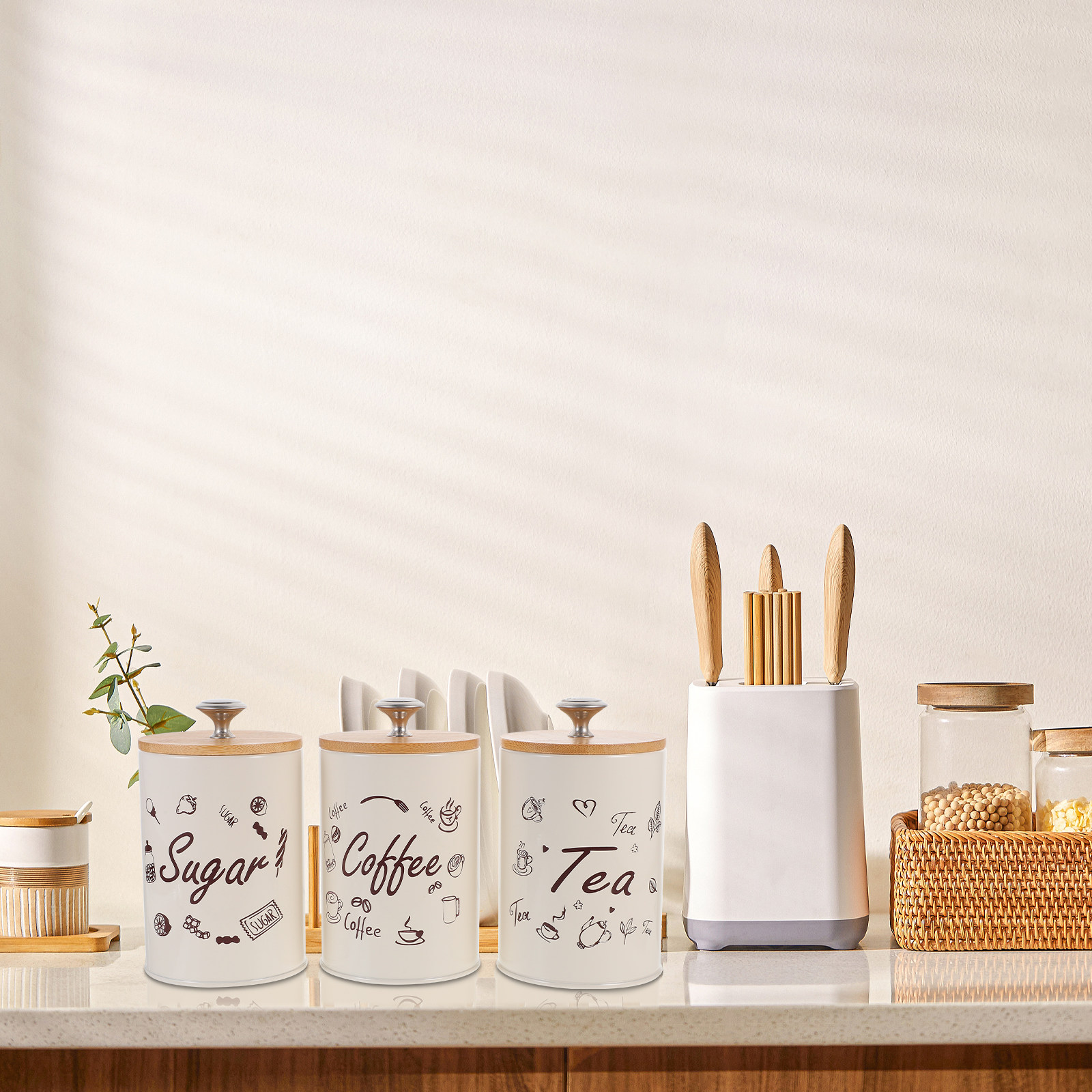 Tea Jar 3pcs Coffee Storage Ca - Food Storage In The Kitchen บทวิจารณ์และราคา