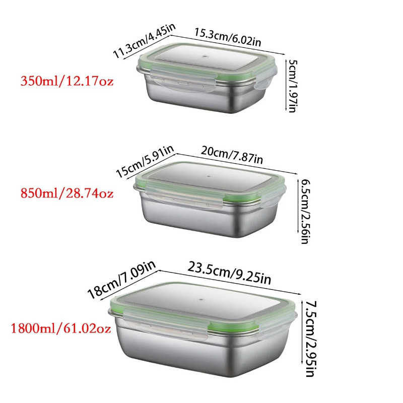 304 Stainless Steel Lunch Box  - Food Storage Eco Friendly บทวิจารณ์และราคา