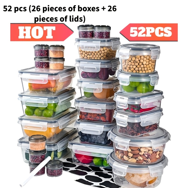 us22/32/52/55pcs New Food-Safe - Food Storage Without Pantry บทวิจารณ์และราคา