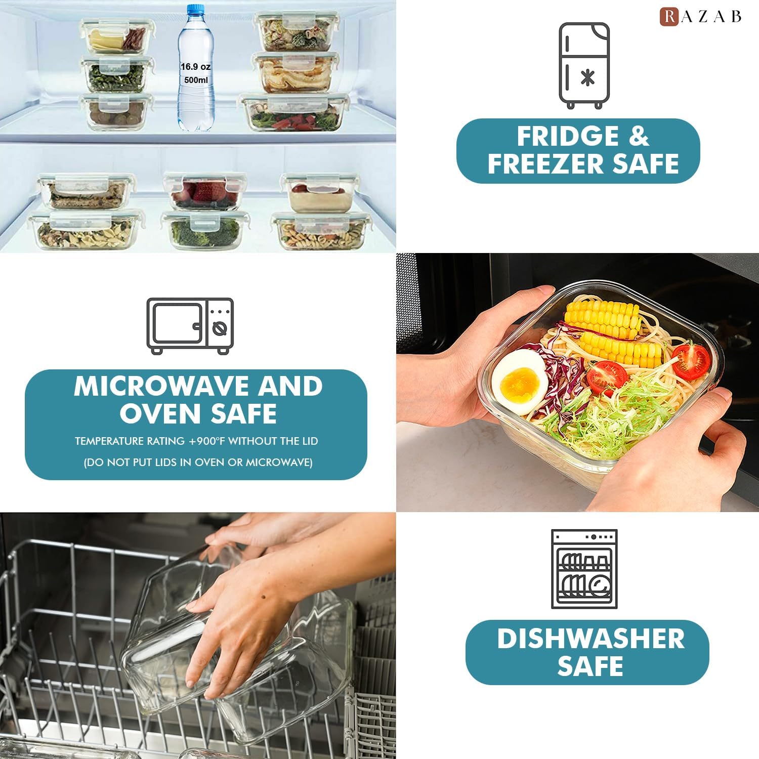 24 Pc Airtight Glass Food Stor - Food Storage Safe บทวิจารณ์และราคา