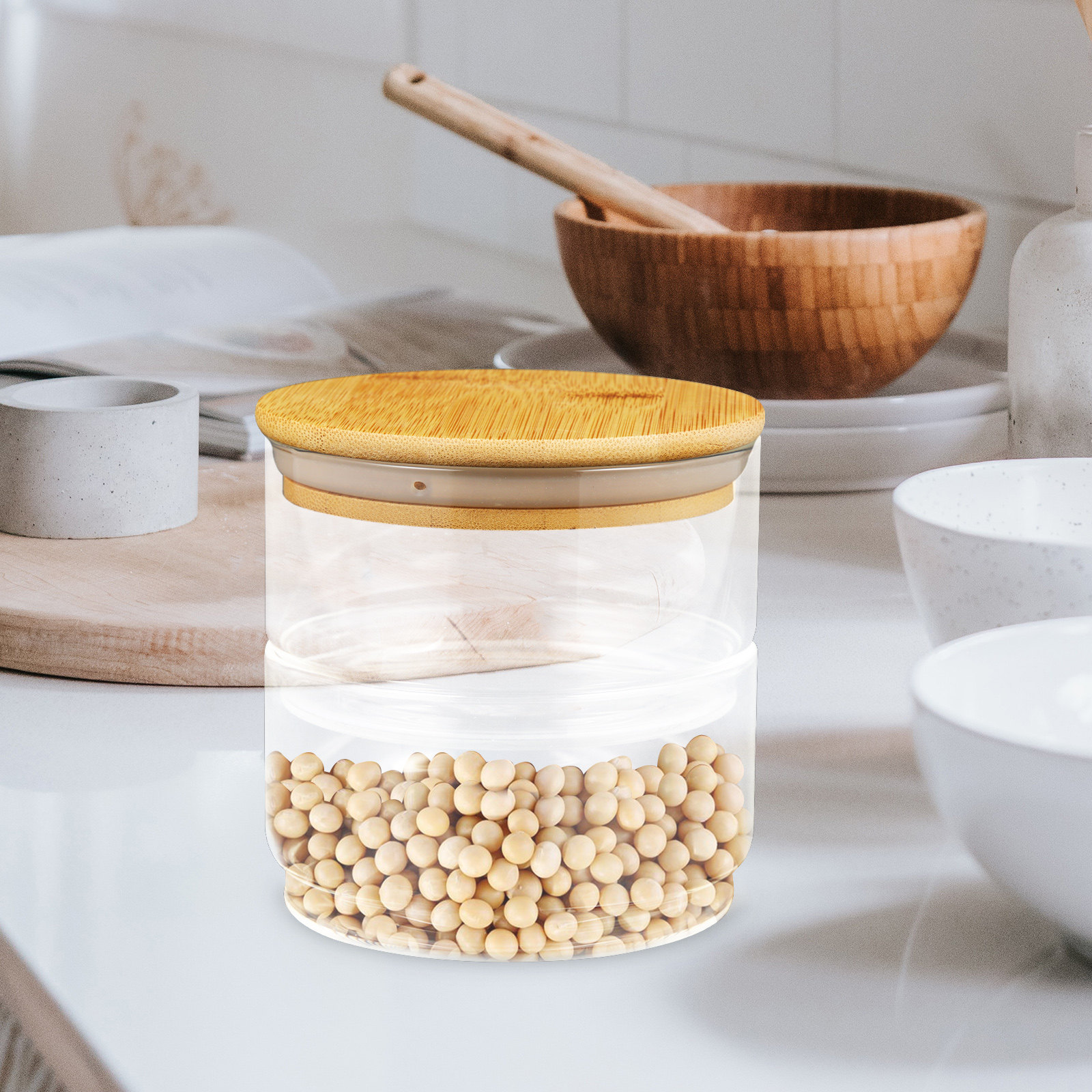1Set Clear Glass Sealing Jars  - Food Storage In The Kitchen บทวิจารณ์และราคา