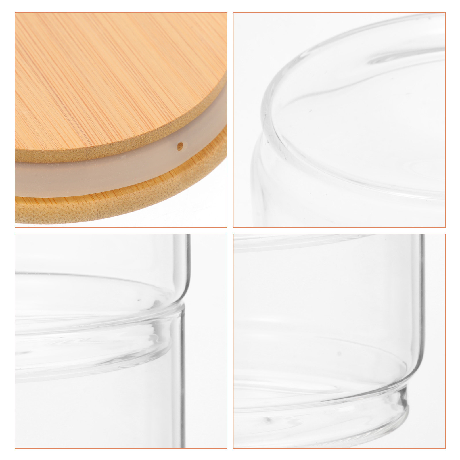 1Set Clear Glass Sealing Jars  - Food Storage In The Kitchen บทวิจารณ์และราคา