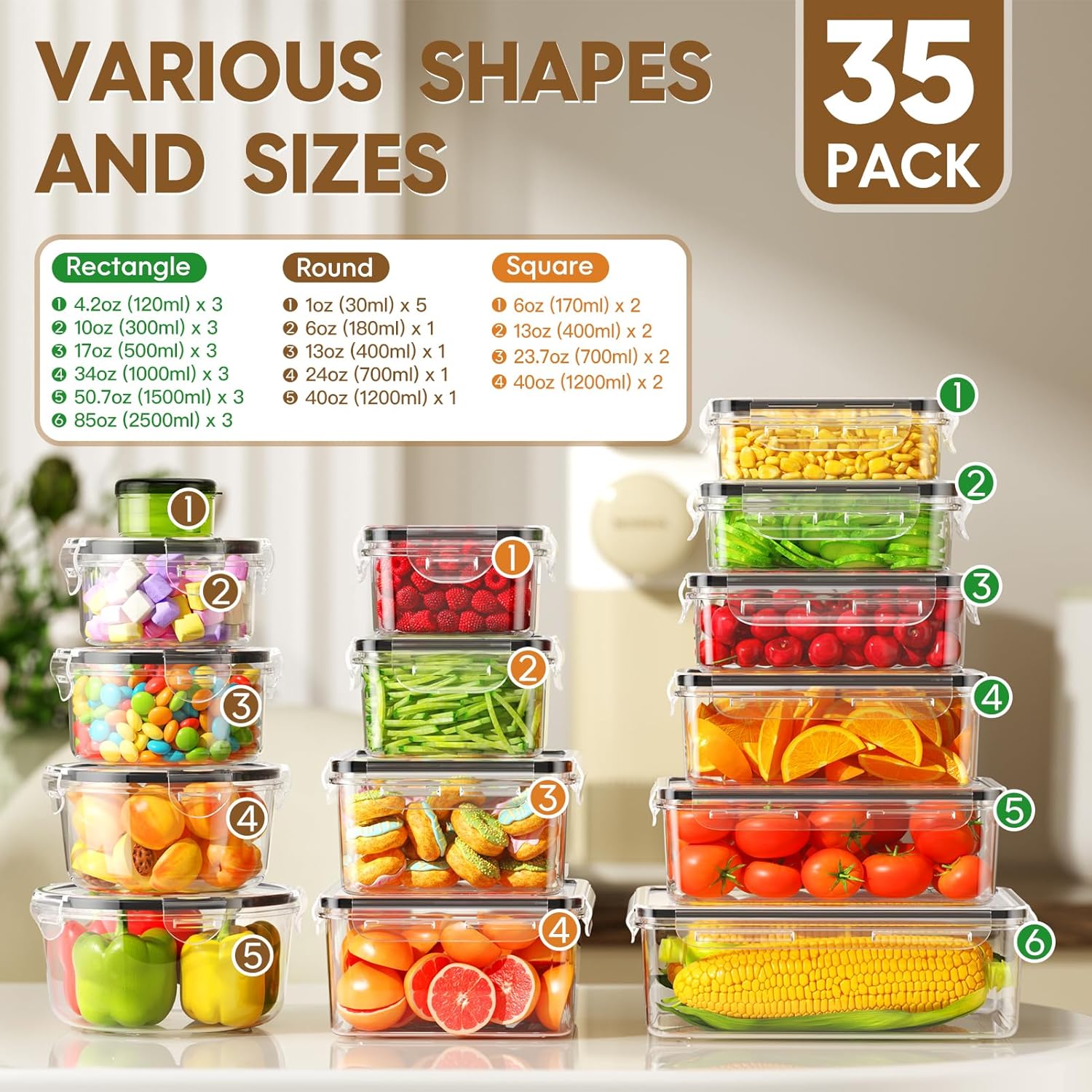 70 Piece Food Storage Containe - Food Storage Safe บทวิจารณ์และราคา