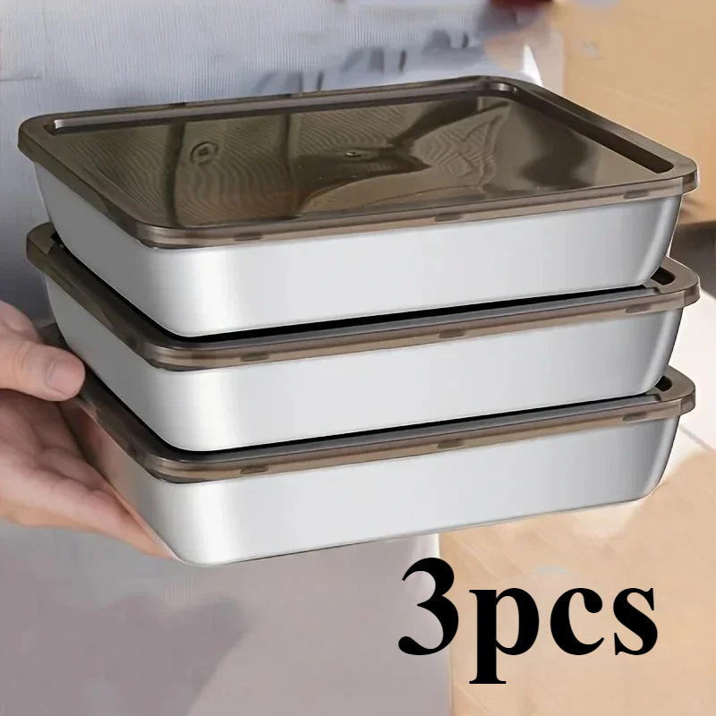 3pc Stainless Steel Food Stora - Food Storage Safe บทวิจารณ์และราคา