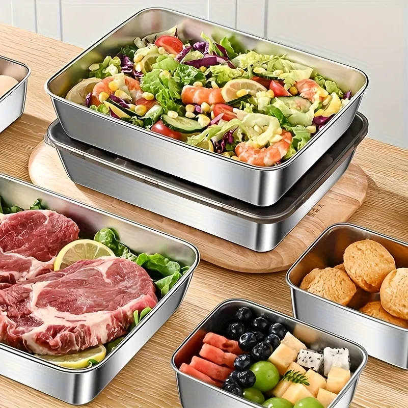 3pc Stainless Steel Food Stora - Food Storage Safe บทวิจารณ์และราคา