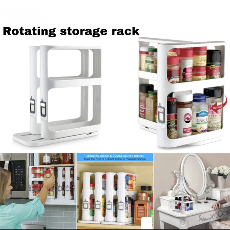 Multi-layer Storage Rotating R - Food Storage In Cabinets บทวิจารณ์และราคา