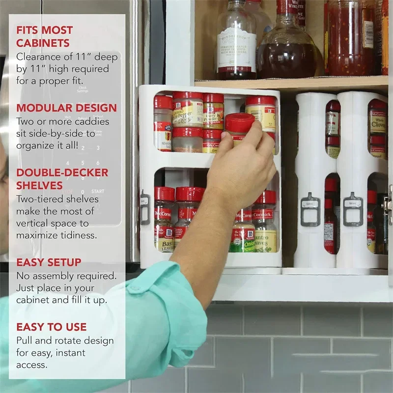 Multi-layer Storage Rotating R - Food Storage In Cabinets บทวิจารณ์และราคา