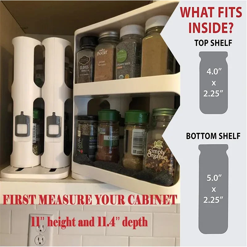 Multi-layer Storage Rotating R - Food Storage In Cabinets บทวิจารณ์และราคา