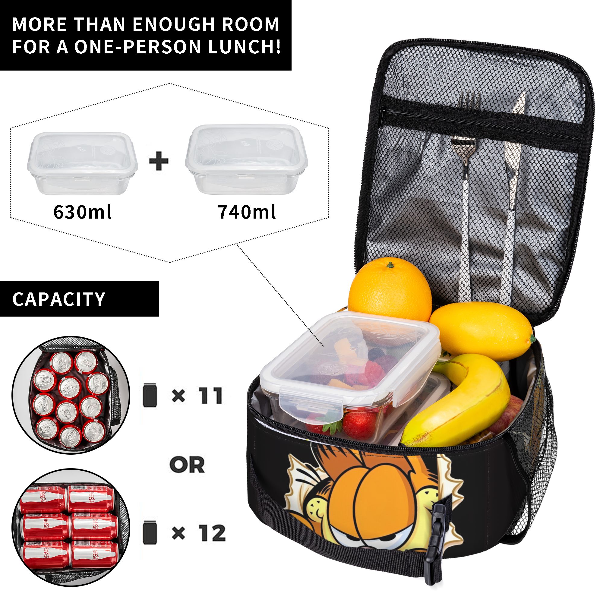 Garfielded Insulated Lunch Bag - Food Storage In Cooler บทวิจารณ์และราคา