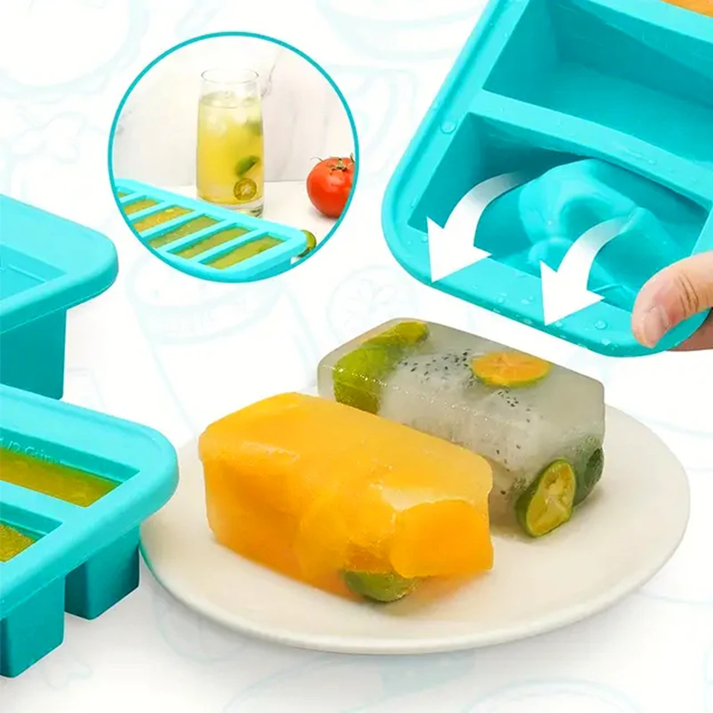 1PC 2/4/6Grid Silicone Freezer - Food Storage In Cooler บทวิจารณ์และราคา