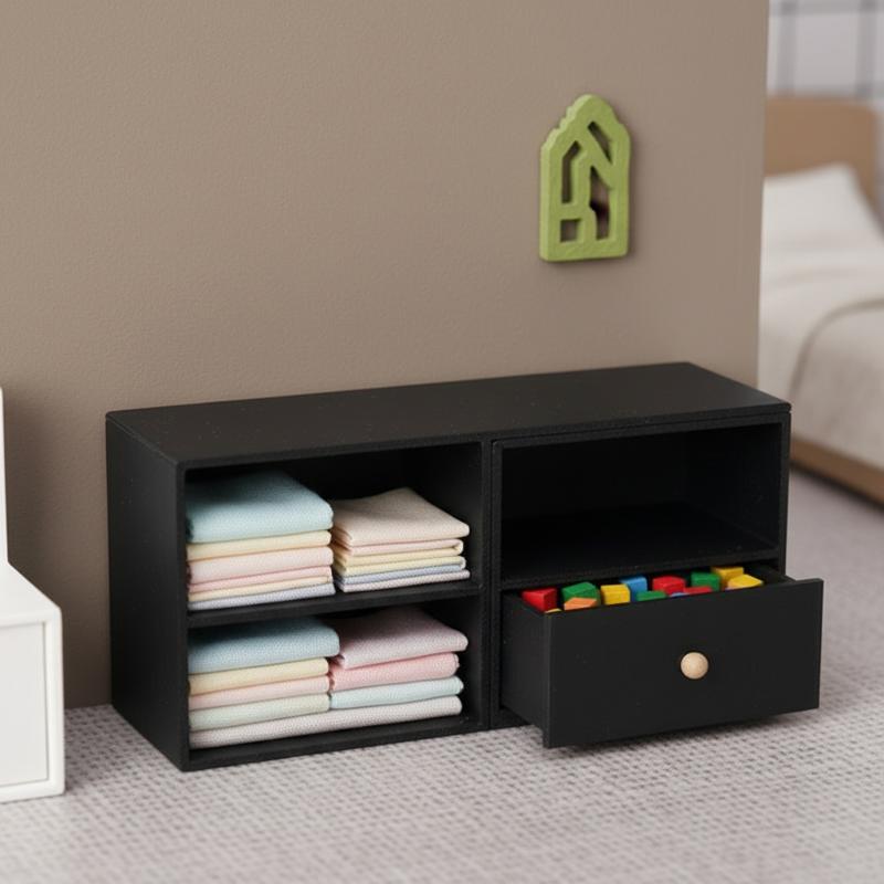 1Pcs 1/12 Dollhouse Storage Ca - Food Storage In Cabinets บทวิจารณ์และราคา
