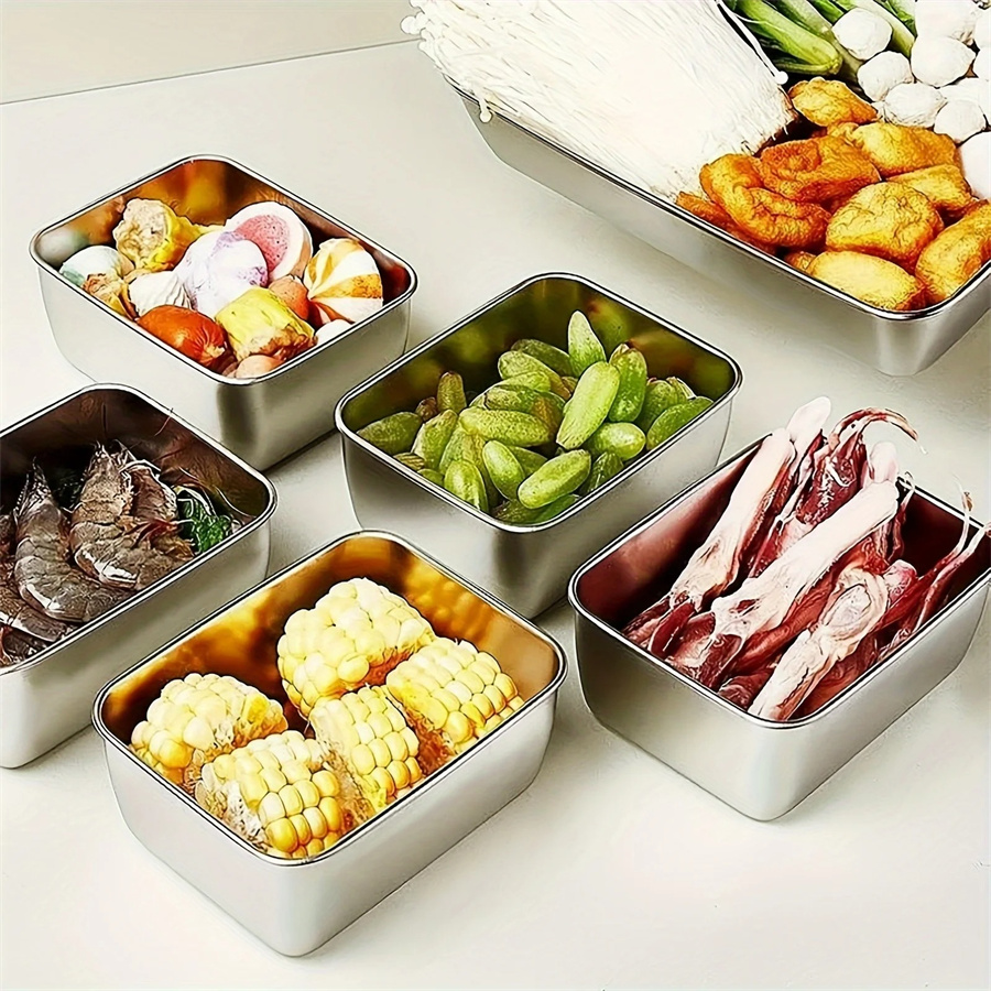 1/3/5pcs Stainless Steel Food  - Food Storage Eco Friendly บทวิจารณ์และราคา