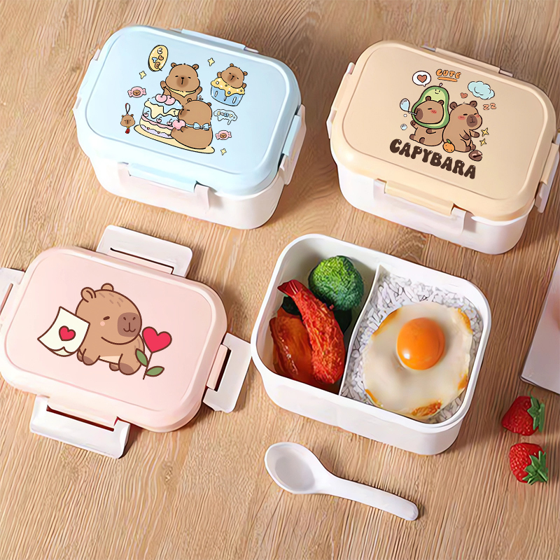 Capybara Bento Lunch Box Carto - Food Storage In The Kitchen บทวิจารณ์และราคา