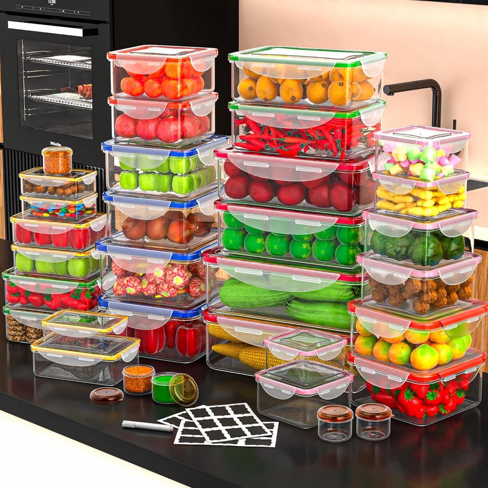 70 Pcs Large Food Storage Cont - Food Storage In The Kitchen บทวิจารณ์และราคา