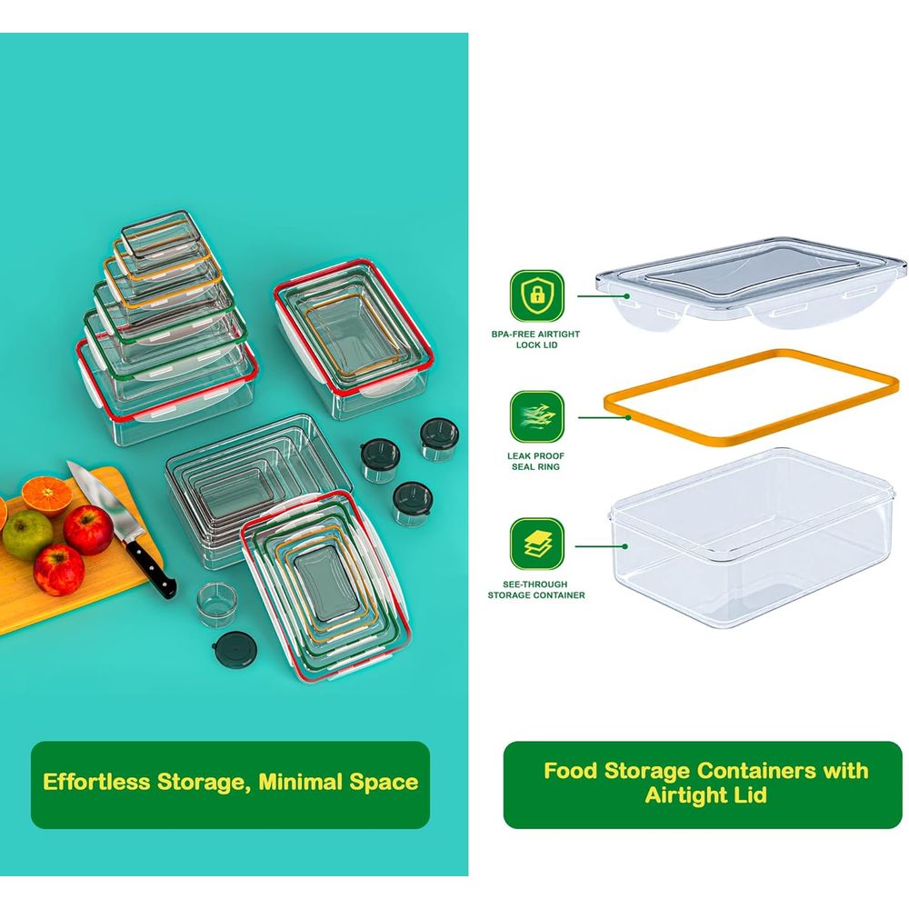 70 Pcs Large Food Storage Cont - Food Storage In The Kitchen บทวิจารณ์และราคา